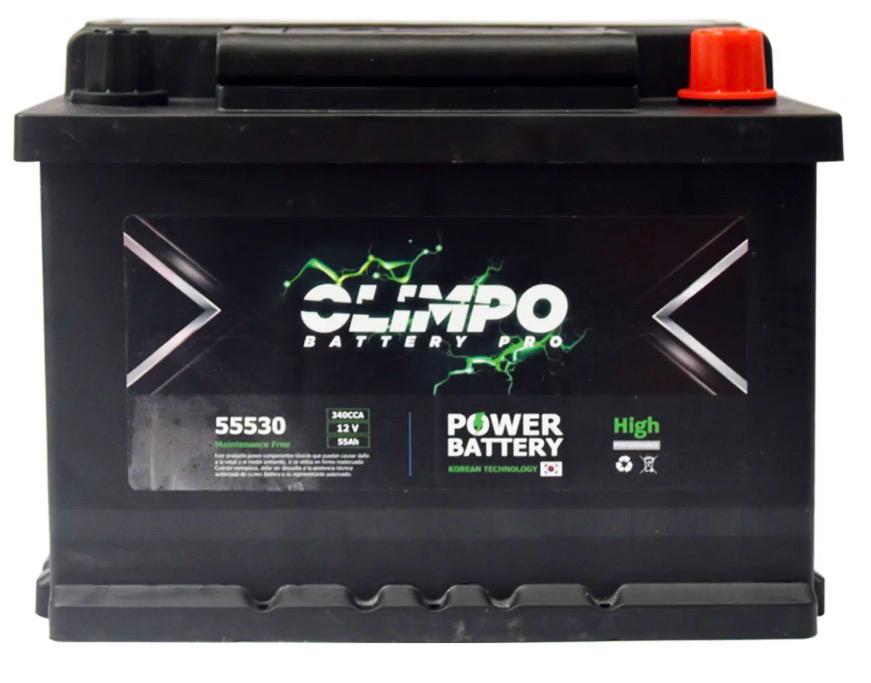 BATERIA 55AH OLIMPO 55530 CCA 340 (- +)